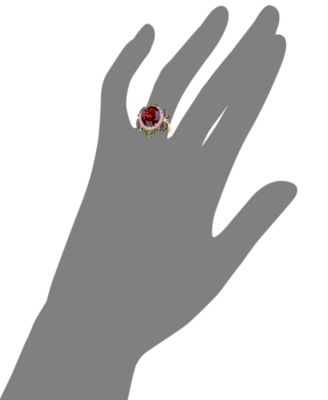 Crazy Collection&reg; Garnet (7-5/8 ct. t.w.) and Multi-Stone Round Flower Ring in 14k Rose Gold (Also Available in London Blue Topaz)