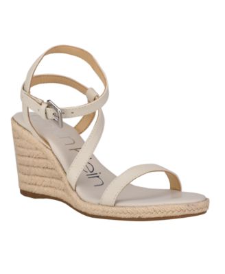 calvin klein women's betsy strappy espadrille wedge sandals