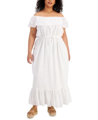 macy's white long sleeve dress