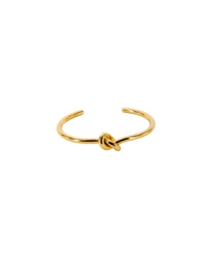 Oma The Label Philo Knot Bangle In 18k Gold-plated Brass