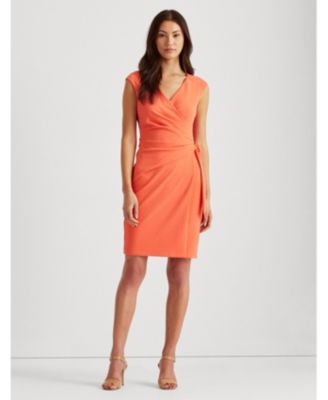 ralph lauren crepe wrap dress