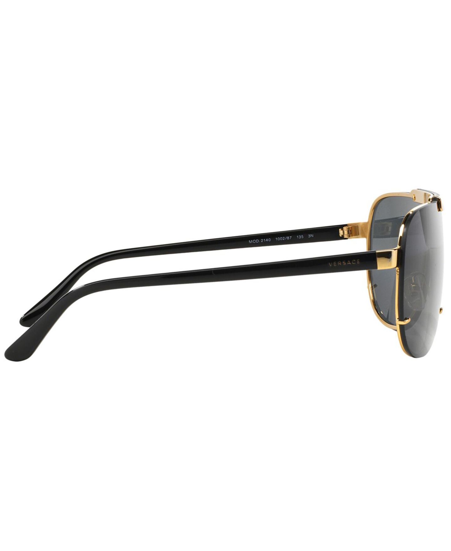Женские солнцезащитные очки Versace Sunglasses, VE2140, цвет: Золотой / Серый — фото 6