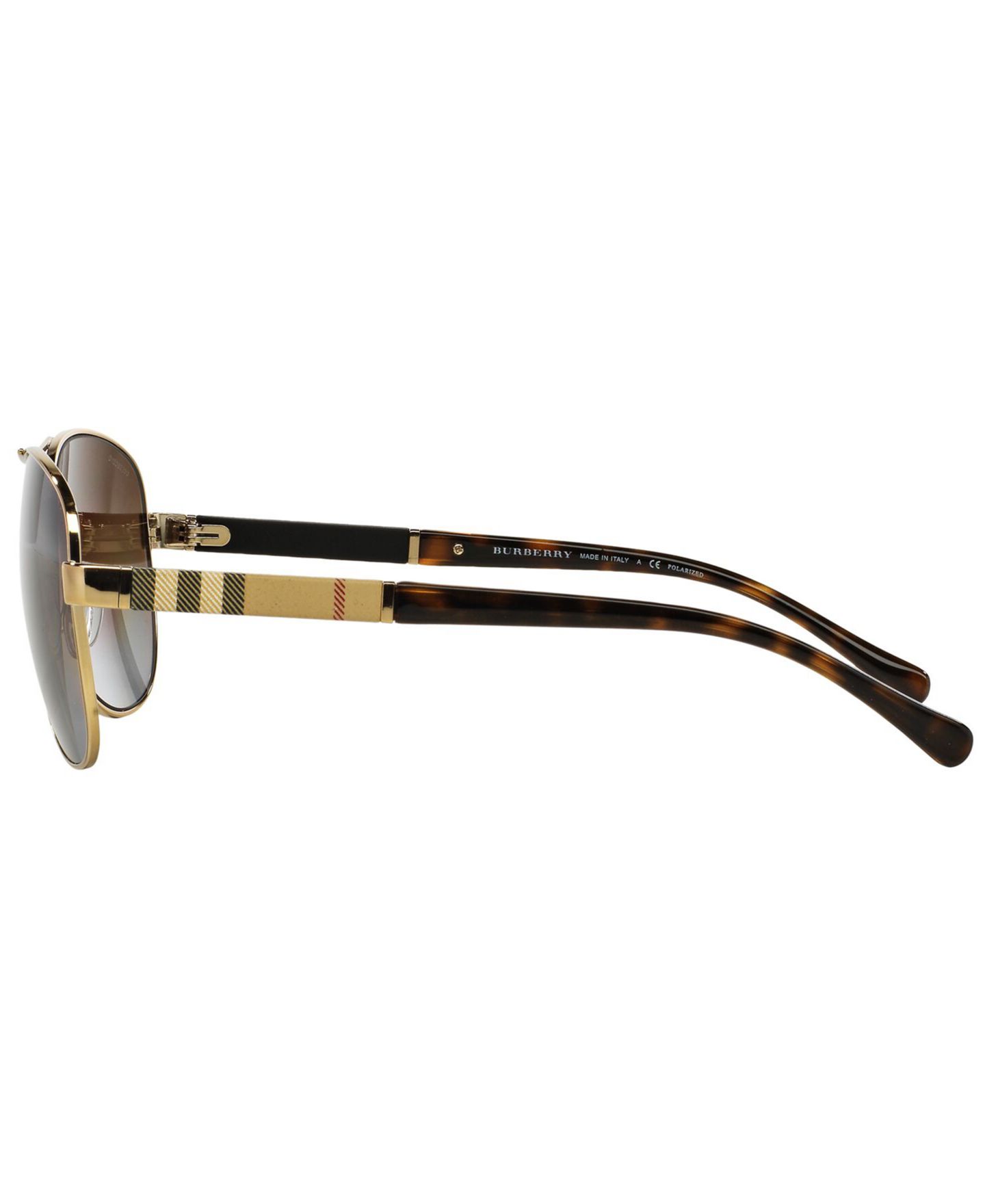 Солнцезащитные очки Burberry Unisex Polarized Sunglasses, BE3080, цвет: Золотой / Коричневый градиентный — фото 8