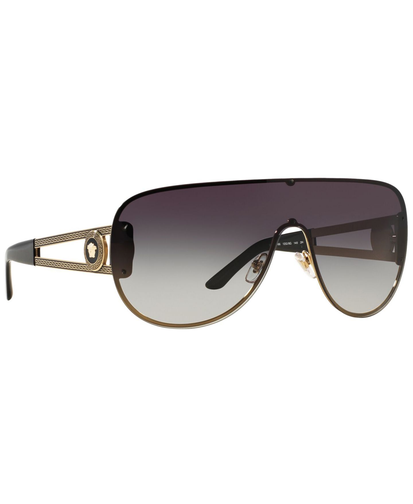 Женские солнцезащитные очки Versace Sunglasses, VE2166, цвет: Золотой / Серый градиентный — фото 5
