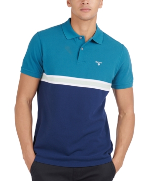Barbour Men's Classic-Fit Colorblocked Striped Polo