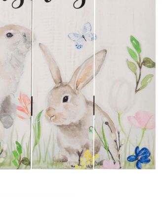 18"H Easter Wooden Bunny Wall Decor