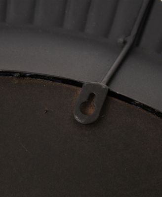 35"D Vintage Industral Metal Round Wall Mirror Decor