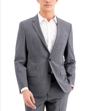 Hugo Men's Gray Slim-Fit Wool Suit Separate Jacket