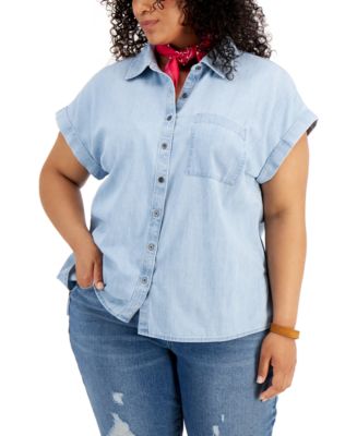 Style & Co Petite Camp Shirt, Created for Macy's - Macy's