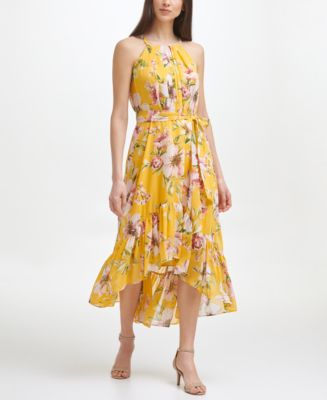 Vince Camuto Petite Floral-Print Midi Dress & Reviews - Dresses ...