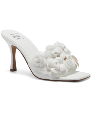 Inc Women's Weslyn Flower-Trim Slide Sandals Created for Macy's Women's Shoes