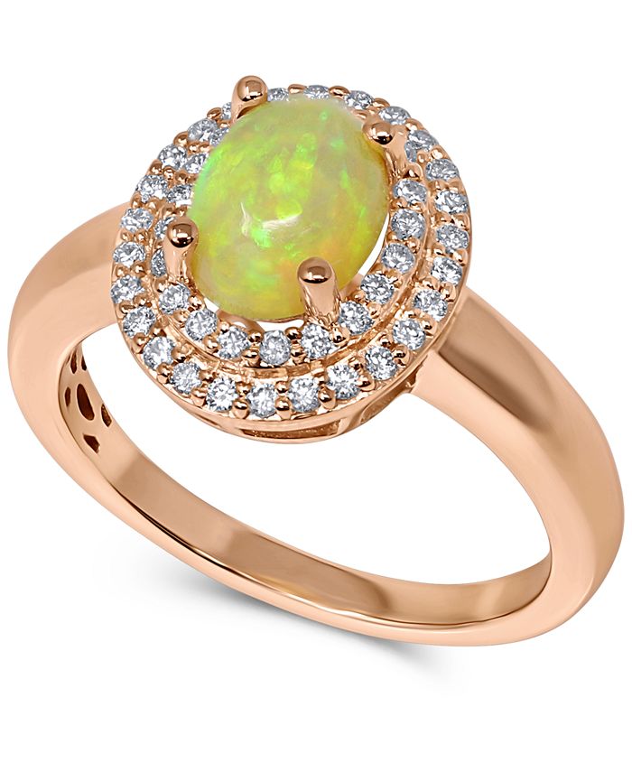 Macy's opal top ring