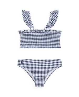Little Girls Gingham Swimsuit 2 Pieces
