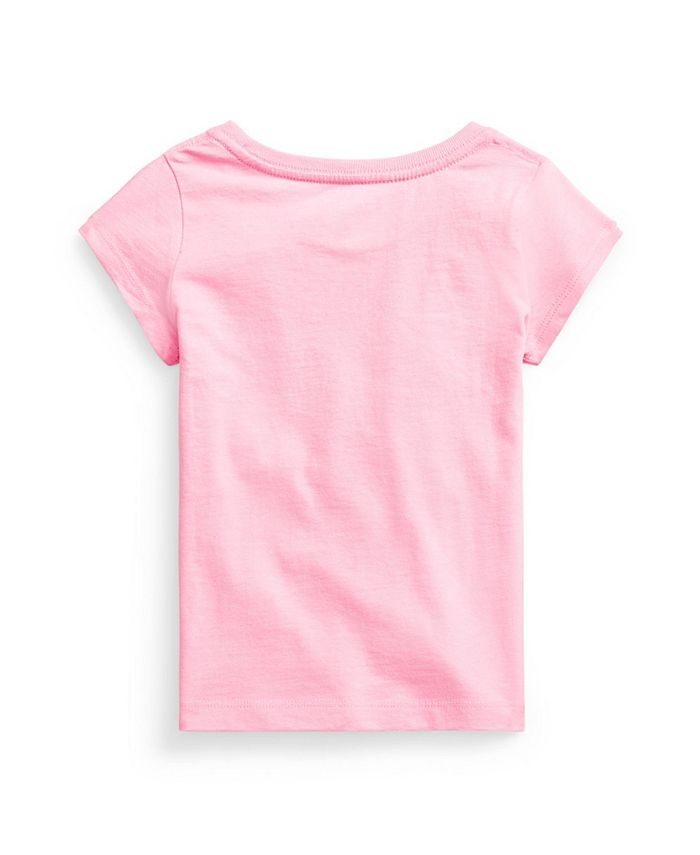Polo Ralph Lauren Little Girls Floral-Logo Jersey T-shirt - Macy's
