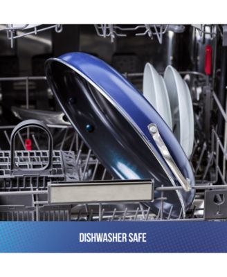 Family Feast Diamond-Infused Ceramic Nonstick 14" Frying Pan with Helper Handle