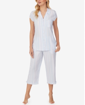 Eileen West Ruffle-Trim Capri Pants Pajama Set