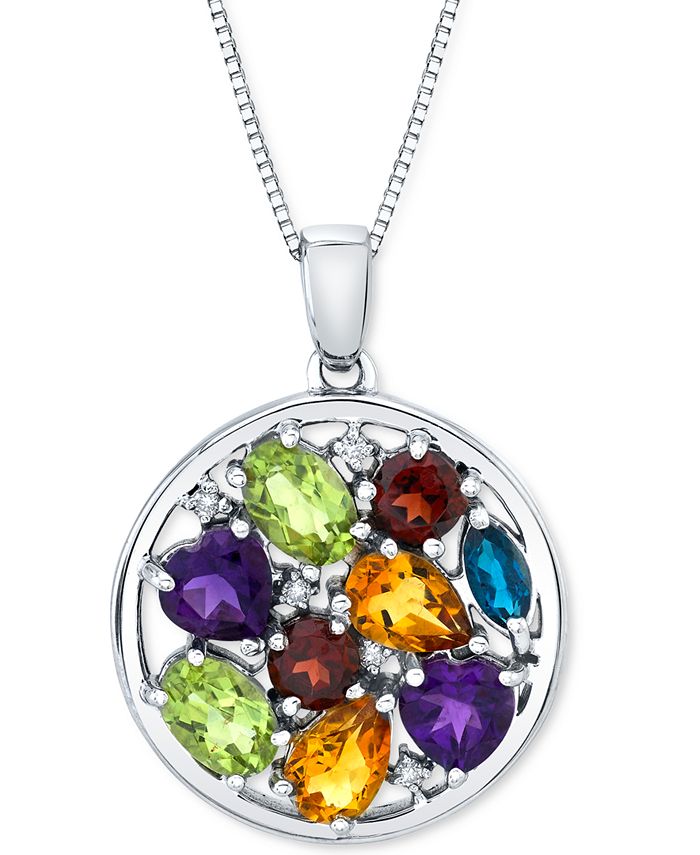 Macy's gemstone deals necklaces