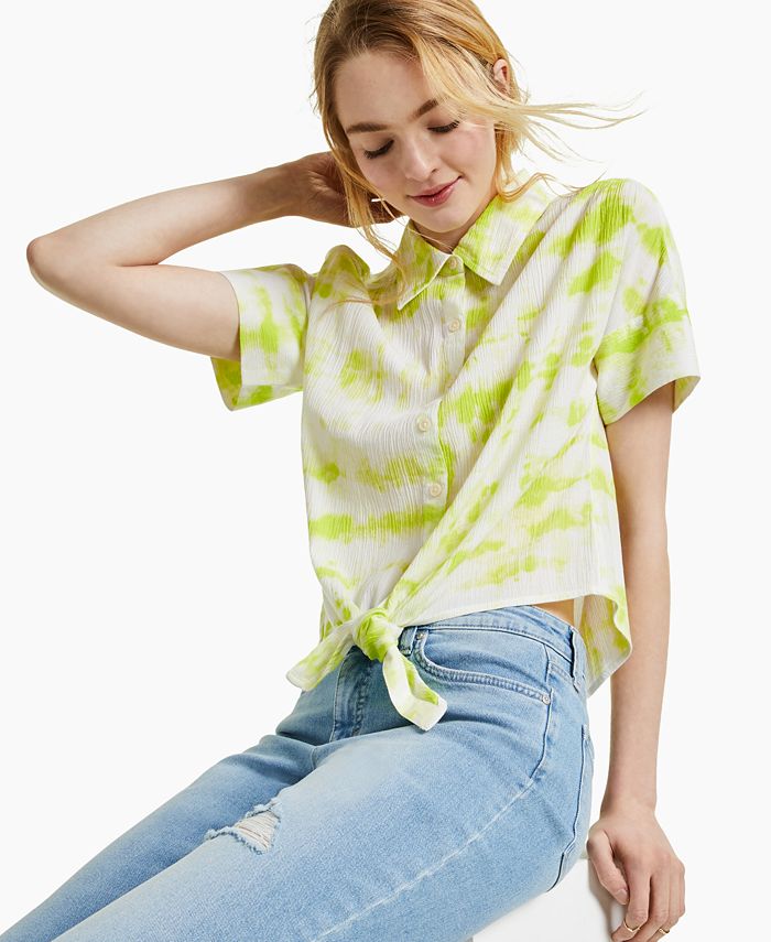 Style & Co Cotton Printed Button-Front Shirt, Created for Macy's - Macy's