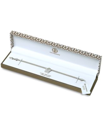 Cubic Zirconia Butterfly Charm Bismark Chain Bracelet, Created for Macy's