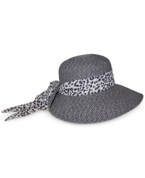 Nine West Packable Classic Braid Scarf Floppy Hat