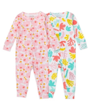 Baby Girls Coral Reef Footless Pajama 2 Pack