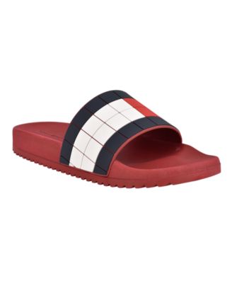 Tommy Hilfiger Men's Ruan Pool Slide Sandals Men's Shoes Red