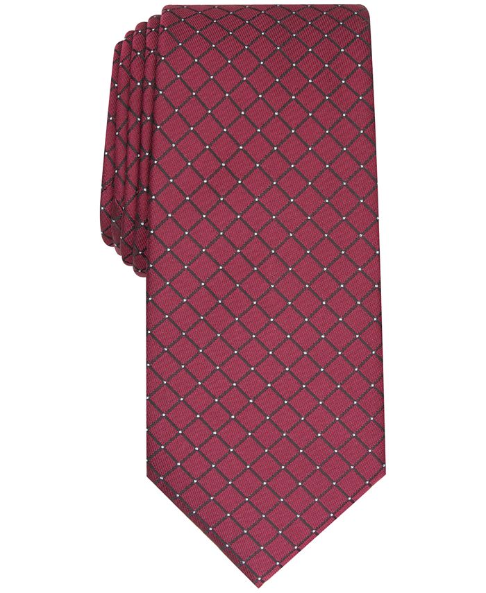 Alfani Men's Malone Grid Slim Tie, Created for Macy's - Macy's