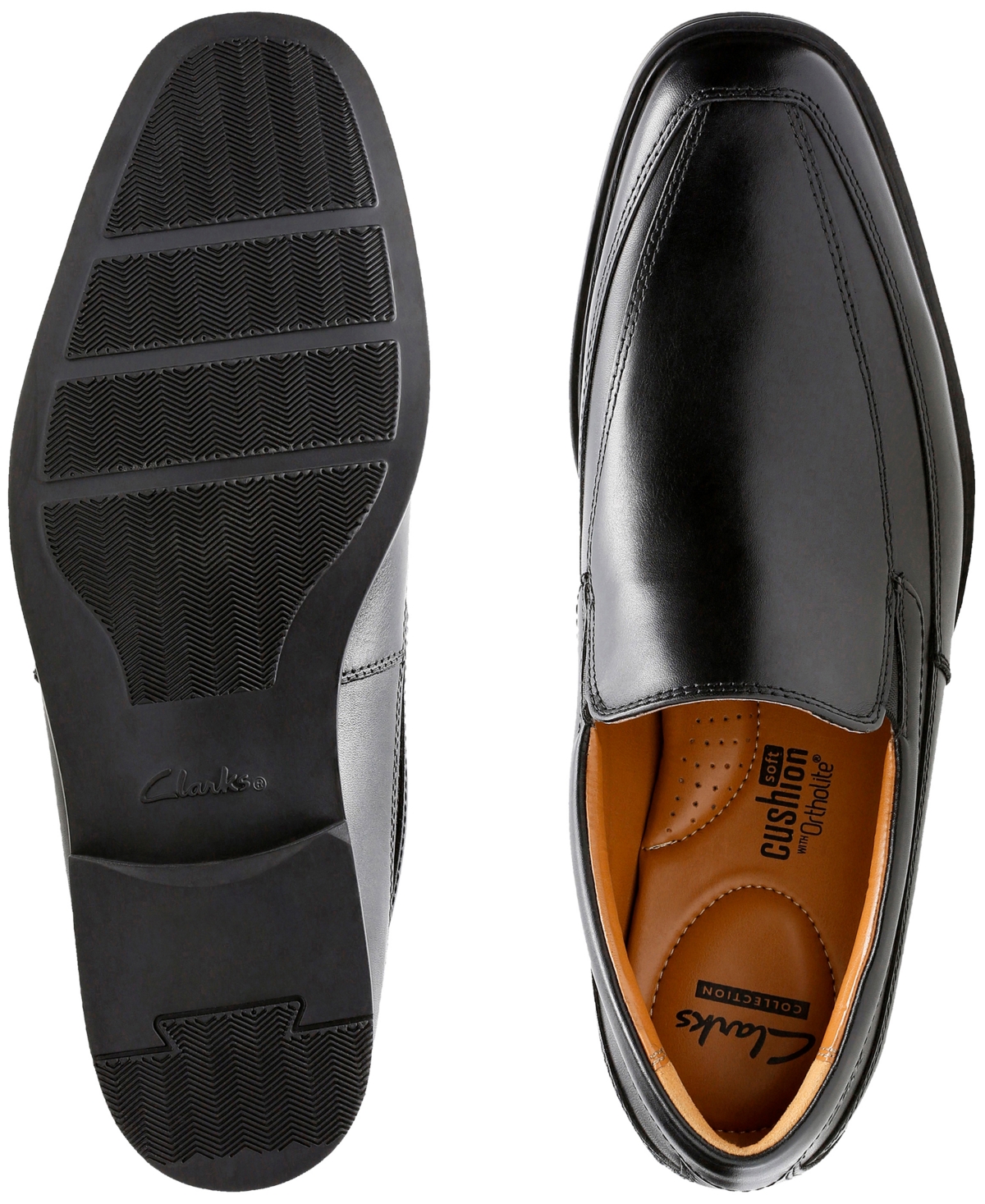 Clarks Men s Tilden Free Loafer Dark Tan Leather Smart Closet