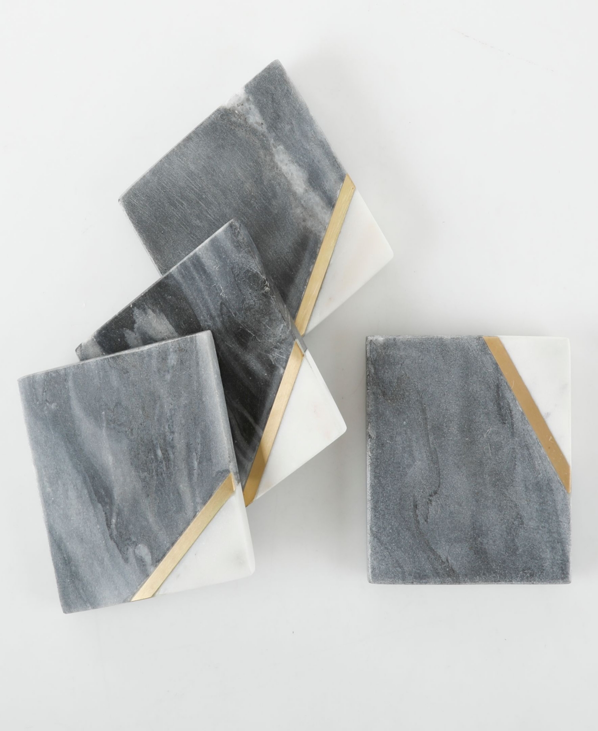 GIBSON LAURIE GATES FOUR PIECE MARBLE COASTER SET