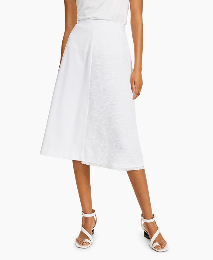Alfani Petite Contrast-Panel Skirt, Created for Macy's - Macy's