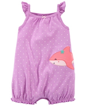 Carter's Baby Girls Shark Snap-Up Romper