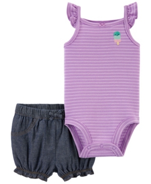 Baby Girls Popsicle Bodysuit and Short Set 2 Pieces