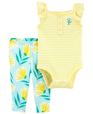 Carter's Baby Girls Floral Bodysuit Pant Set 2 Pieces