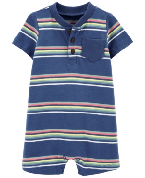 Carter's Baby Boys Striped Cotton Romper