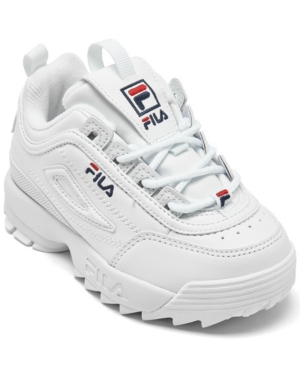 Fila Disruptor Ii No-sew Sneakers In White, Navy, Red