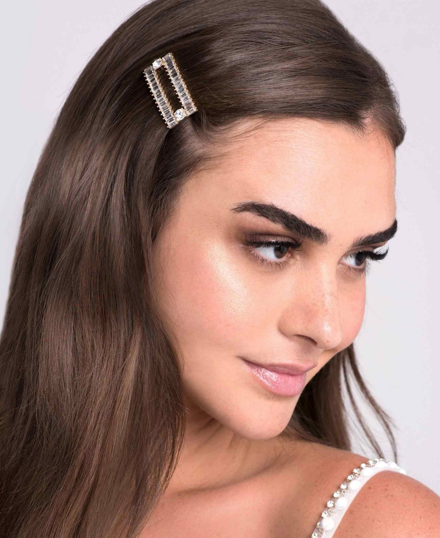 Женские аксессуары Soho Style Emerald Cut Rhinestones Barrette, Pack of 2 — фото 3