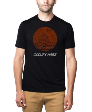 La Pop Art Men's Premium Blend Word Art Occupy Mars T-shirt In Black