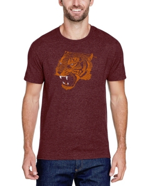 La Pop Art Men's Premium Blend Word Art Beast Mode T-shirt In Burgundy