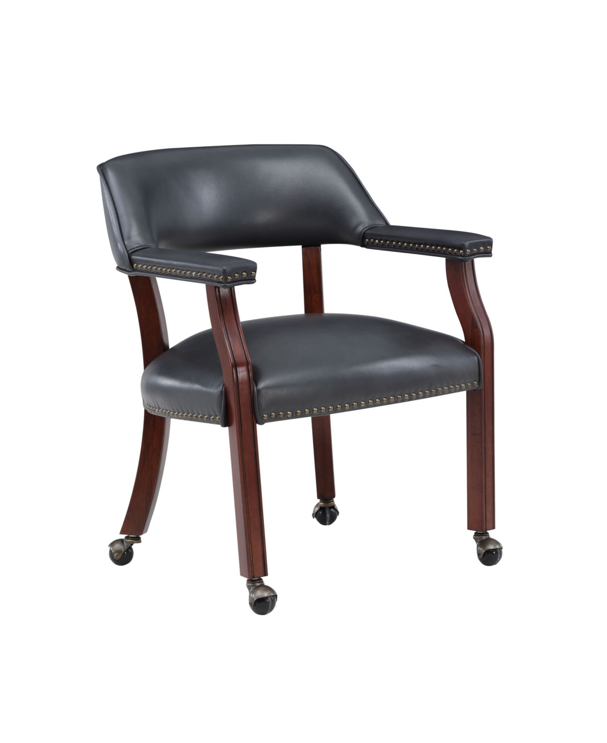 Comfort Pointe Cavett Caster Game Chair In Dark Gray