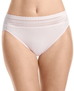 Warner's No Pinching No Problems Lace Hi-cut Brief Underwear 5109 In Pale Pink