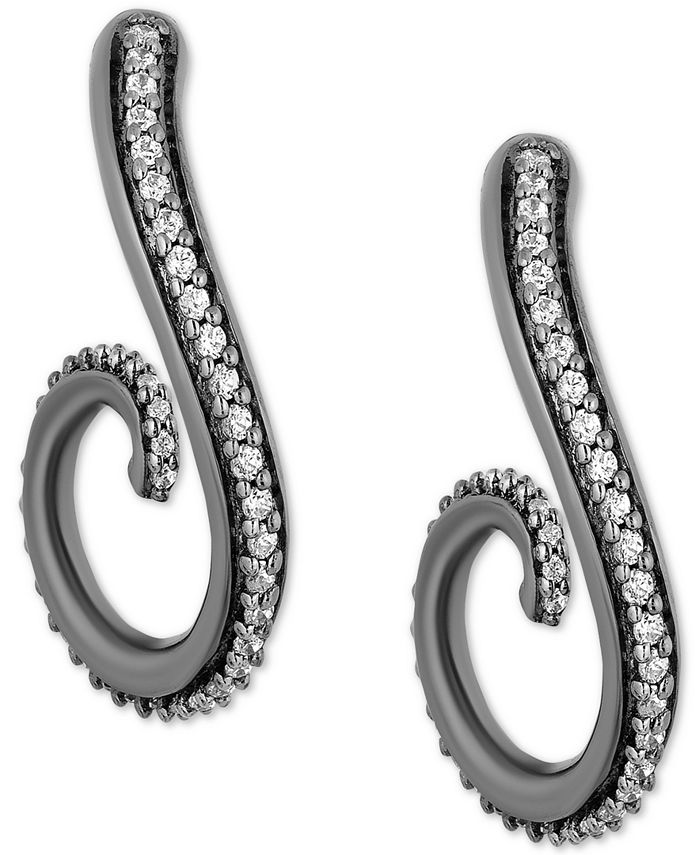 Enchanted Disney Fine Jewelry Diamond Ursula Tentacle Drop Earrings (1/
