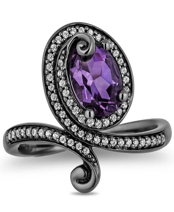Enchanted Disney Fine Jewelry Amethyst (7/8 ct. t.w.) & Diamond (1/5 ct