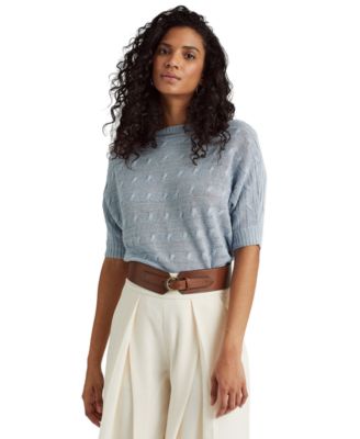 Lauren Ralph Lauren - Cable-Knit Linen Sweater