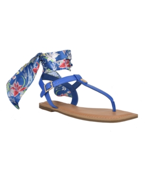 Tommy Hilfiger JINIS ANKLE TIE THONG SANDALS WOMEN'S SHOES