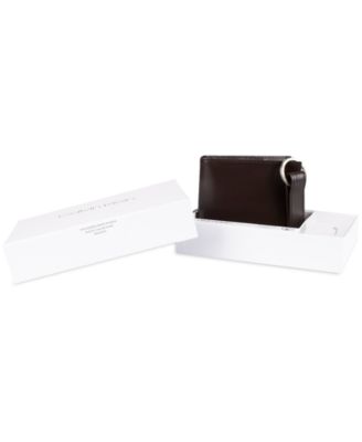 Men's RFID Passcase Wallet & Key Fob Set