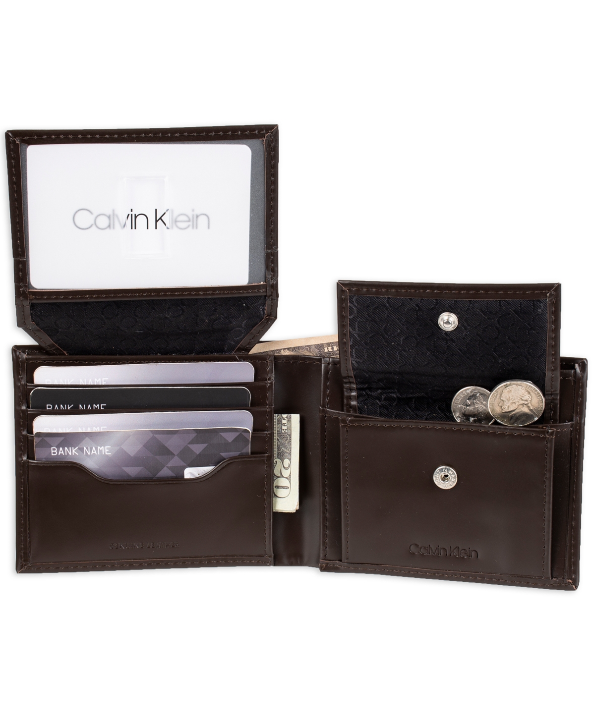 Calvin Klein Men's Rfid Passcase Wallet & Key Fob Set
