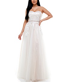 Strapless Embellished Ballgown, Created for Macy's