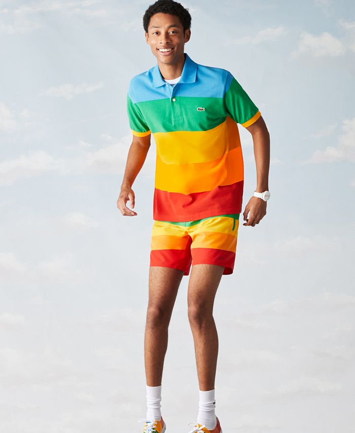 sponsor Interessant dyr Lacoste Polaroid Men's Striped Rainbow Polo - Macy's