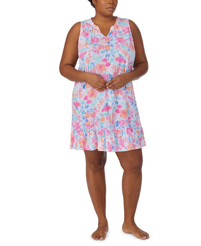 Lauren Ralph Lauren Plus Size Printed FlounceHem Nightgown Macy's