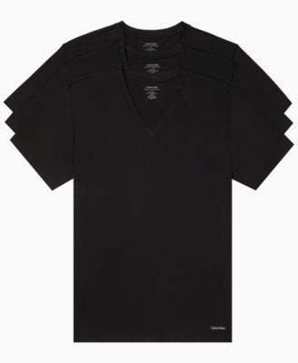 Mens 3 Pack Cotton Classics Short Sleeve V Neck T Shirts
